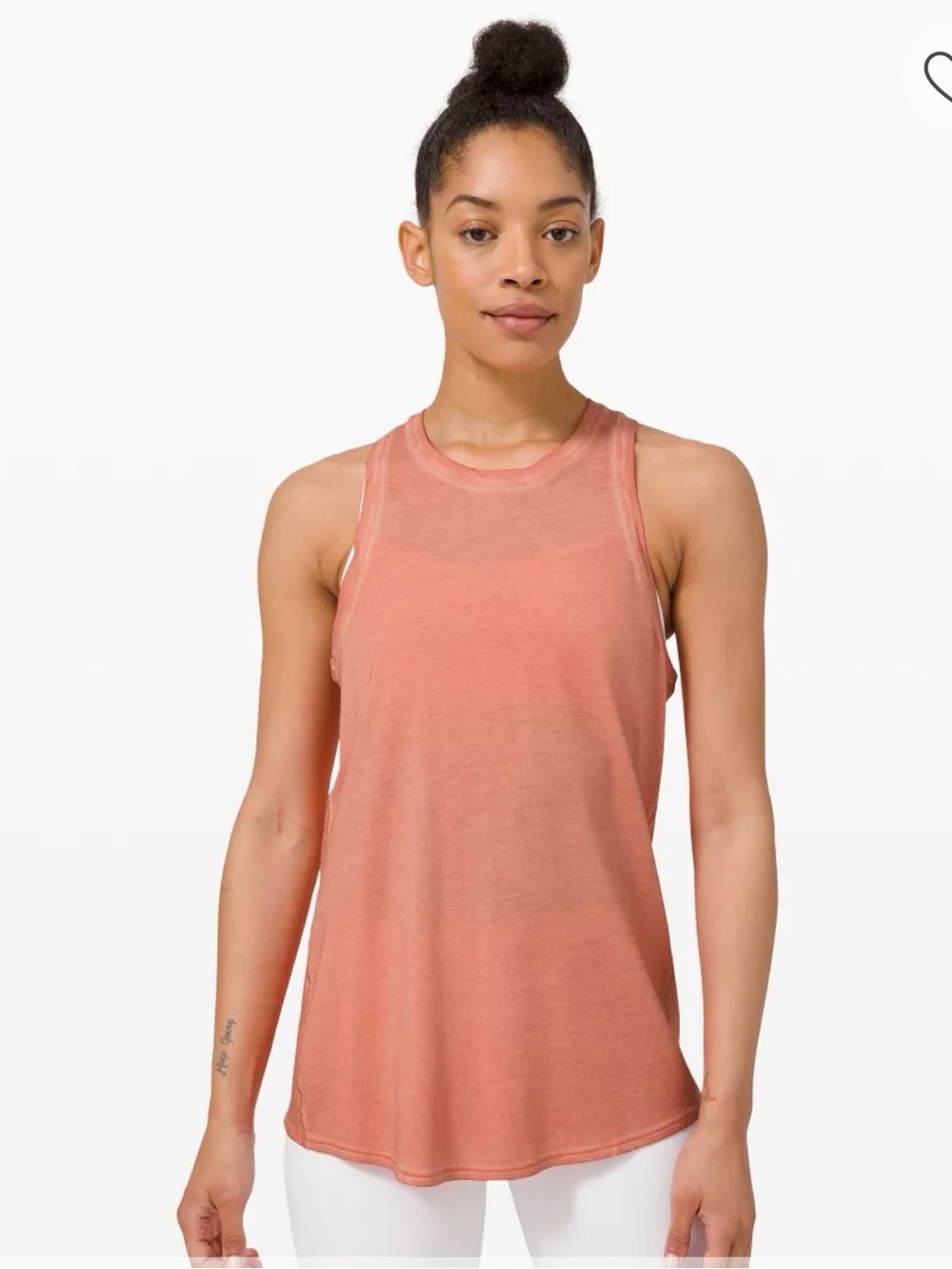 NEW Lululemon All Tied Up Tank Top In Pima Cotton Pink Size 4 / NEW